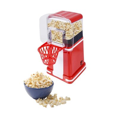 PACK6 PREPARADORA CASERA DE POP CORN TIPO BASQUET COLOR ROJO ESTILO RETRO Y+REGALO STICKER - 2