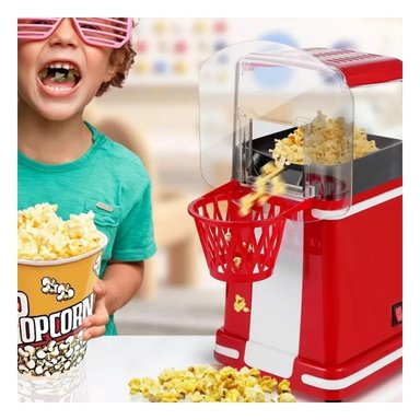 PACK6 PREPARADORA CASERA DE POP CORN TIPO BASQUET COLOR ROJO ESTILO RETRO Y+REGALO STICKER - 3