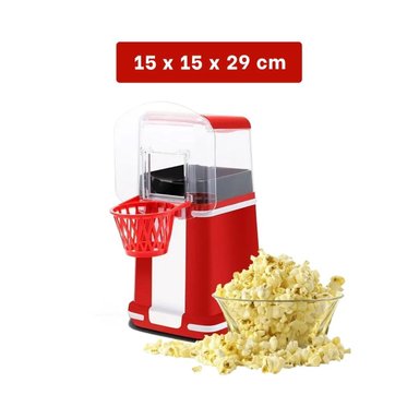 PACK6 FABRICADORA CASERA DE POP CORN TIPO BASQUET COLOR ROJO AMBIENTE VINTAGE Y+PAPEL REGALO - 4