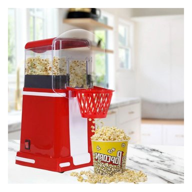 PACK6 FABRICADORA CASERA DE POP CORN TIPO BASQUET COLOR ROJO AMBIENTE VINTAGE Y+PAPEL REGALO - 5