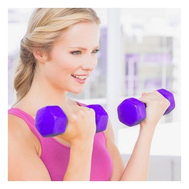 PACK6 PESA FUNCIONAL MORADO 3 KG PARA EJERCICIO Y+REGALO STICKER - 3