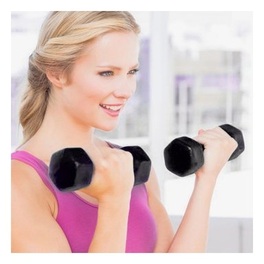 PACK2 DUMBBELL LIGERO NEGRO 3 KG PARA CASA - 3