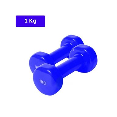 PACK6 MANCUERNA FUNCIONAL AZUL 1 KG PARA FITNESS Y+PAPEL REGALO - 4