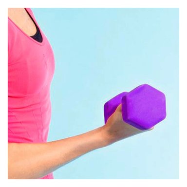 PACK2 MANCUERNA ERGONOMICA MORADO 4 KG PARA ENTRENAMIENTO Y+PAPEL REGALO - 2