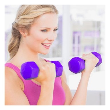 PACK6 PESA FUNCIONAL MORADO 2 KG PARA EJERCICIO Y+REGALO STICKER - 3