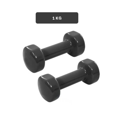 PACK12 DUMBBELL FUNCIONAL NEGRO 1 KG PARA CASA - 4