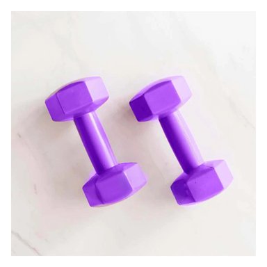 DUMBBELL COMPACTO MORADO 4 KG PARA FITNESS Y+REGALO STICKER - 5