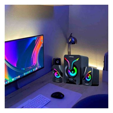PACK2 ALTAVOZ PORTATIL NEGRO DE PLASTICO PARA SONIDO EN EL HOGAR NUEVO Y+PAPEL REGALO - 5