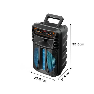 PACK2 SISTEMA NEGRO CON MICROFONO DE 8 PULGADAS DE PLASTICO PARA LA CASA Y+REGALO STICKER - 3