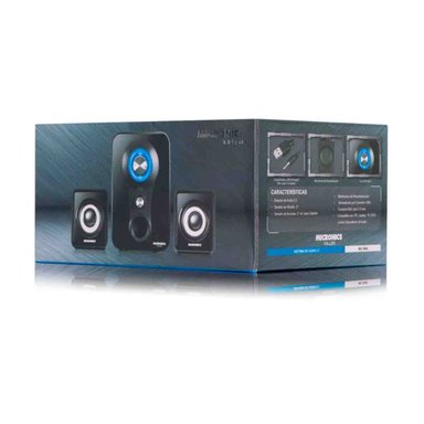 PACK2 BOCINA COMPACTA NEGRO DE PLASTICO CON SALIDA DE AUDIO MUY POTENTE Y+REGALO STICKER - 5