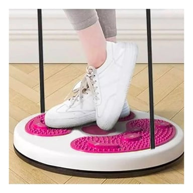 PACK2 TWISTER ROSADO GIRATORIO CON LIGAS FIT PARA ABDOMEN Y+REGALO STICKER - 5