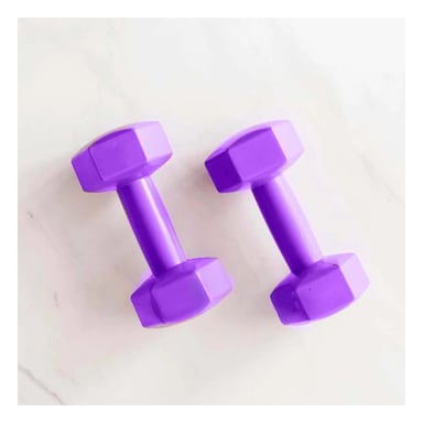 PACK2 DUMBBELL LIGERO MORADO 4 KG PARA CASA - 5