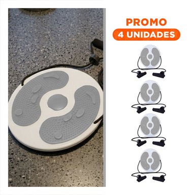 PACK4 BASE PARA CASA DE ABDOMEN CON LIGAS FIT PLOMO Y+REGALO STICKER - 1