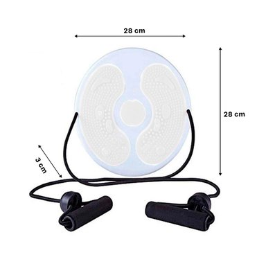 PACK6 DISCO FUNCIONAL DE ABDOMEN CON LIGAS FIT BLANCO Y+REGALO STICKER - 4