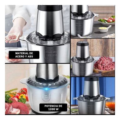 PACK4 CORTADOR MULTIFUNCIONAL 3L PLATEADO PRACTICO Y EFICIENTE PARA COCINA Y+REGALO STICKER - 2