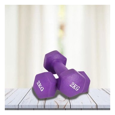 MANCUERNA COMPACTA MORADO 2 KG PARA EJERCICIO - 2