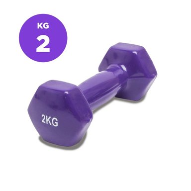 MANCUERNA COMPACTA MORADO 2 KG PARA EJERCICIO - 4
