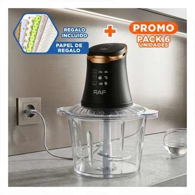 PACK6 EQUIPO MULTIFUNCIONAL CON 4 CUCHILLAS NEGRO PARA HOGAR Y+PAPEL REGALO - 1