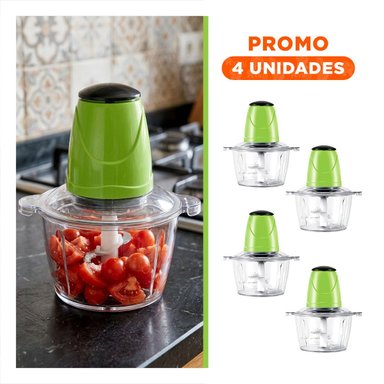 PACK4 EQUIPO COMPACTO DE ALIMENTOS 2L VERDE POTENTE PARA COCINA Y+REGALO STICKER - 1