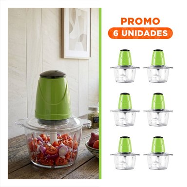PACK6 PROCESADOR DOMESTICO DE ALIMENTOS 2L VERDE MODERNO Y FUNCIONAL - 1