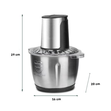 PACK6 PROCESADOR COMPACTO DE ALIMENTOS 3L PLATEADO PARA COCINA - 4