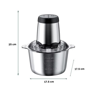PACK6 TRITURADOR DE ALIMENTOS 3L PLATEADO RESISTENTE Y DURADERO PARA EL HOGAR Y+PAPEL REGALO - 4