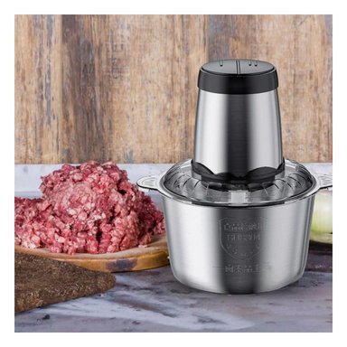 PACK6 PROCESADOR DE ALIMENTOS 3L PLATEADO POTENTE Y MODERNO PARA COCINA - 2