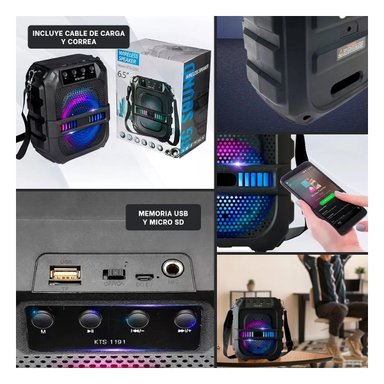 PACK4 SISTEMA CON CORREA DE PLASTICO NEGRO DE 6,5 PULGADAS PARA SONIDO DE CASA Y+REGALO STICKER - 2