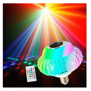 PACK4 BOMBILLA LED BOCINA BLUETOOTH SMART MUSICAL PARA FIESTA Y SALON Y+REGALO STICKER - 5