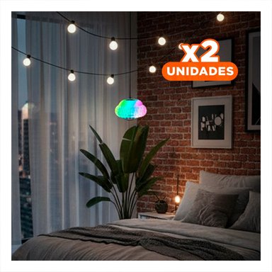 PACK2 ILUMINACION LED BOCINA BLUETOOTH SMART MUSICAL CON RGB Y SONIDO Y+REGALO STICKER - 1