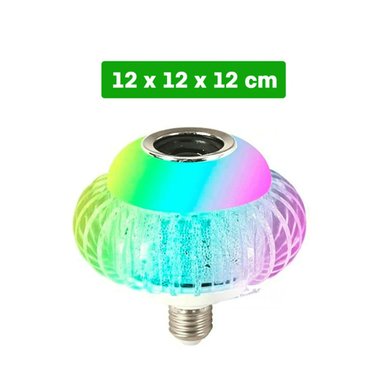 PACK2 BOMBILLA LED BOCINA BLUETOOTH SMART MUSICAL PARA JARDIN Y PATIO Y+PAPEL REGALO - 4