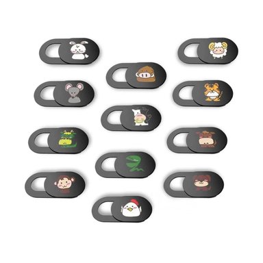 PACK2 PROTECTOR CON ANIMALITOS DE PLASTICO DE NEGRO PARA CAMARA DE CELULAR Y+PAPEL REGALO - 2