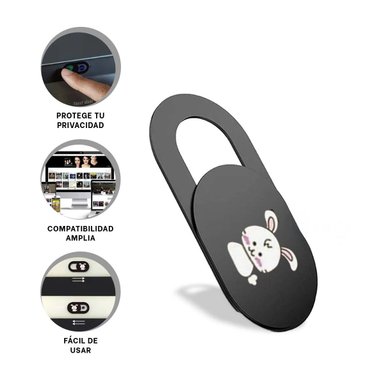 PACK2 PROTECTOR CON ANIMALITOS DE PLASTICO DE NEGRO PARA CAMARA DE CELULAR Y+PAPEL REGALO - 4