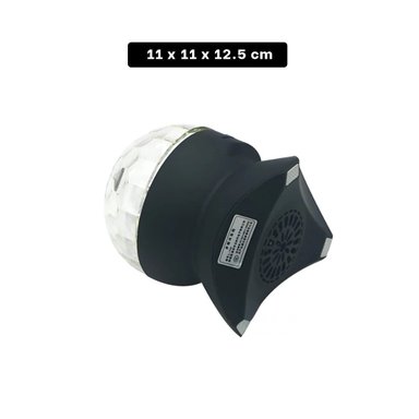 PACK4 ALTAVOZ LED CON LAMPARA Y LUCES LED GIRATORIO COLOR NEGRO - 4