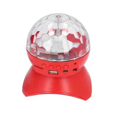 PACK2 PARLANTE MUSICA CON LAMPARA Y LUCES LED GIRATORIO ROJO Y+REGALO STICKER - 2