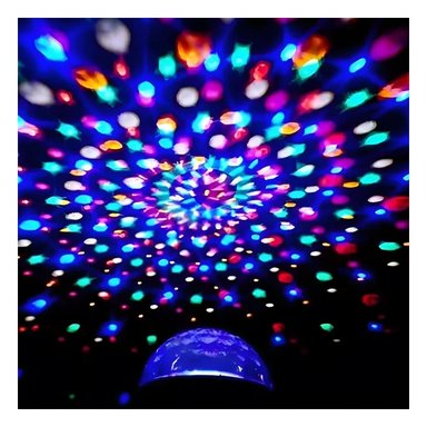 PACK4 PARLANTE FIESTA CON LAMPARA Y LUCES LED GIRATORIO COLOR ROJO Y+REGALO STICKER - 3