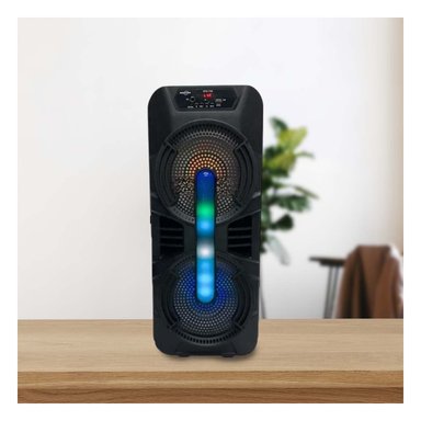 PARLANTE RECARGABLE COLOR NEGRO 8 PULGADAS CON MICROFONO Y TECNOLOGIA AVANZADA Y+POST IT - 3