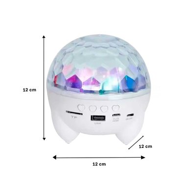 PACK4 PARLANTE LED CON LAMPARA Y PROYECTOR DE ESTRELLAS COLOR BLANCO Y+REGALO STICKER - 4