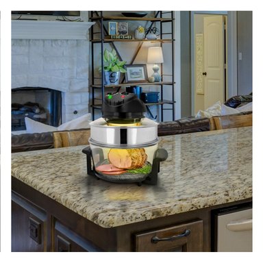 PACK2 COCINA COMPACTA 8 EN 1 PARA PREPARAR COMIDAS 12 LITROS TRANSPARENTE NEGRO Y+PAPEL REGALO - 2