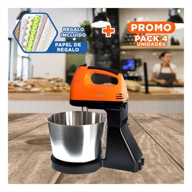 PACK4 LICUADORA DE COCINA 2L PEDESTAL CON TAZON COLOR NARANJA Y+PAPEL REGALO - 1