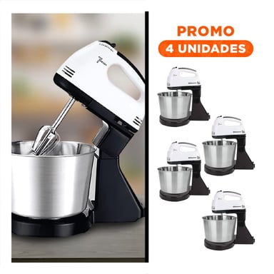 PACK4 TRITURADORA ELECTRICA PEDESTAL CON TAZON 2L COLOR BLANCO Y+REGALO STICKER - 1