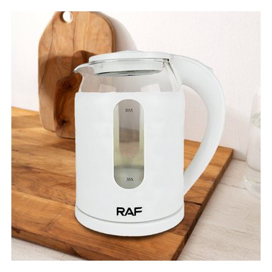OLLA ELECTRICA VIDRIO MODERNA Y VERSATIL 2L PARA HERVIR AGUA BLANCO Y+LIGAS REGALO - 1