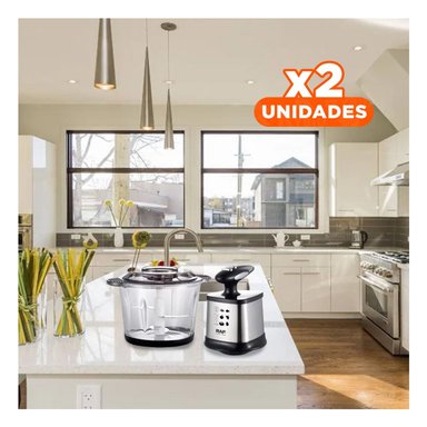PACK2 PICADOR 3L PARA CORTAR VERDURAS Y FRUTAS COLOR NEGRO Y+REGALO STICKER - 1