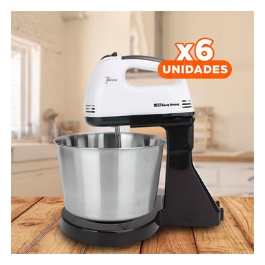 PACK6 LICUADORA DE COCINA PEDESTAL CON TAZON 2L BLANCO PARA MEZCLAS RAPIDAS Y+REGALO STICKER - 1