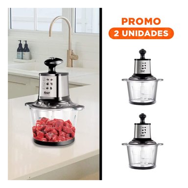 PACK2 TRITURADOR 3L PARA COCINA COLOR NEGRO Y PREPARACION RAPIDA - 1