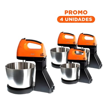 PACK4 TRITURADORA MODERNA PEDESTAL 2L CON TAZON NARANJA Y+REGALO STICKER - 1