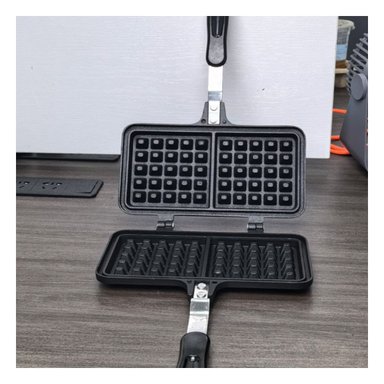PACK4 HORNO COMPACTO WAFLERA DOBLE CON MANGO LARGO COLOR NEGRO PARA USO FAMILIAR - 2