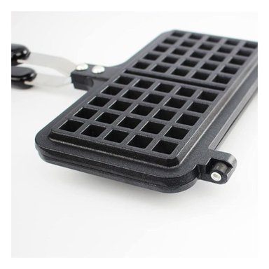 PACK4 HORNO COMPACTO WAFLERA DOBLE CON MANGO LARGO COLOR NEGRO PARA USO FAMILIAR - 3