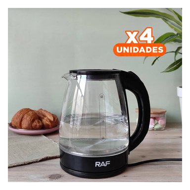 PACK4 OLLA ELÉCTRICA PARA HERVIR AGUA EFICAZMENTE COLOR NEGRO 2L - 1