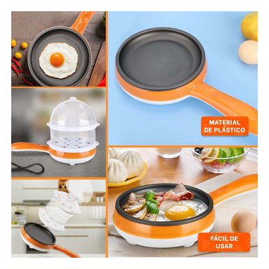 PACK2 FREIDORA 2 EN 1 NARANJA PARA COCINAR DE MANERA RÁPIDA Y+PAPEL REGALO - 3